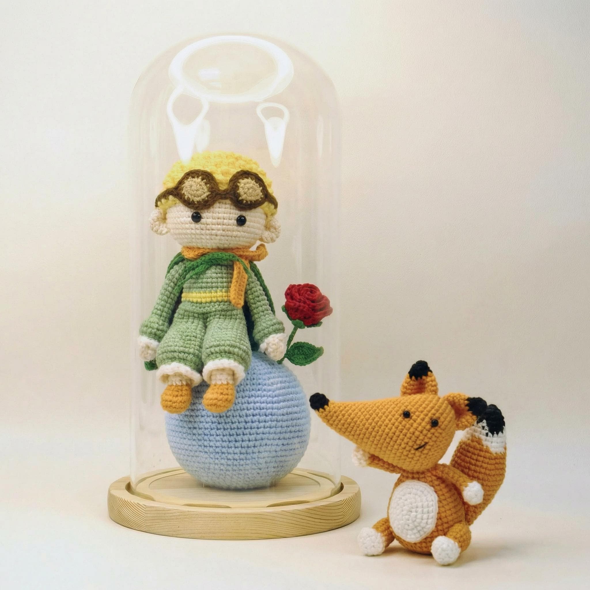 手工编织小王子玩偶, 定制 amigurumi 毛绒, 钩针角色人偶