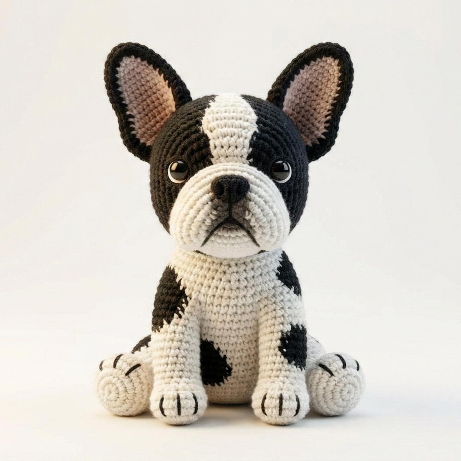 Custom Crochet French Bulldog Plush, Personalized Pet Memorial Gift