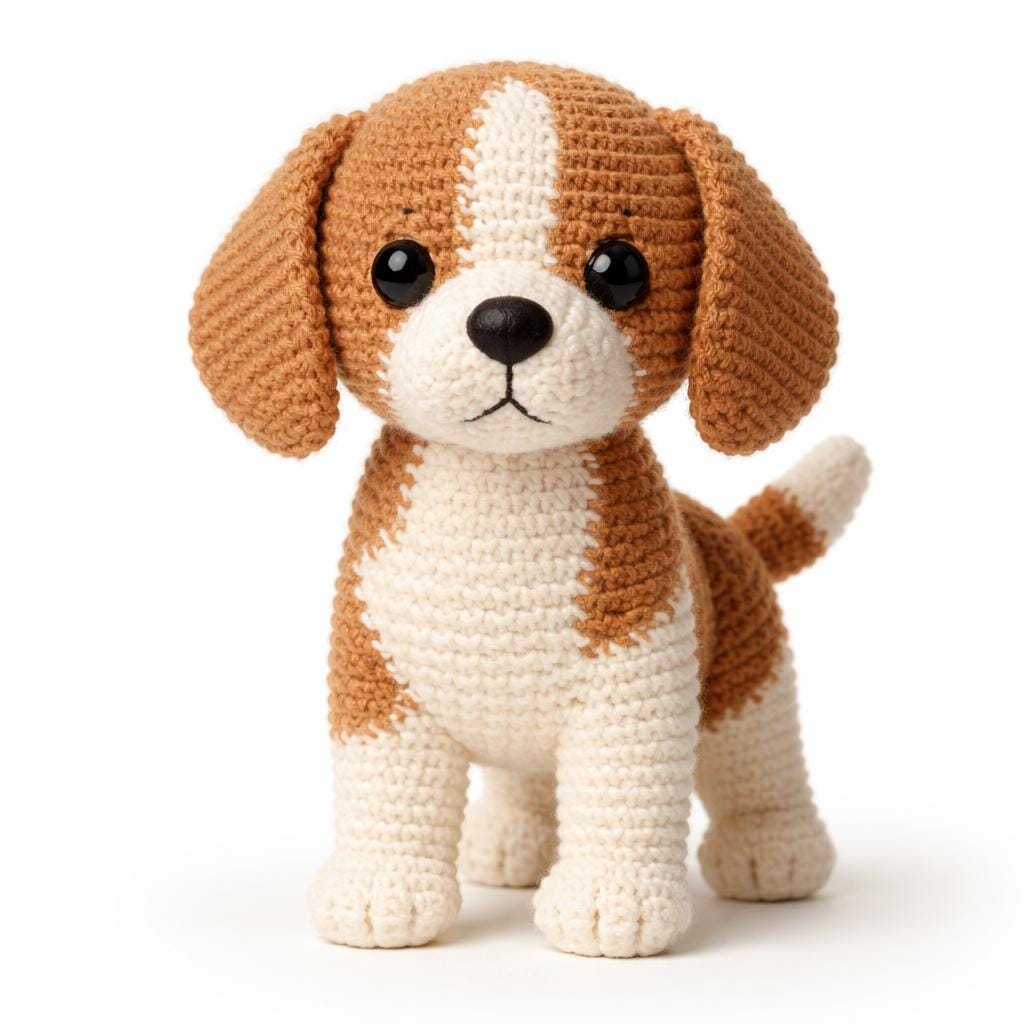 Custom Crochet Beagle Plush, Personalized Pet Memorial Gift