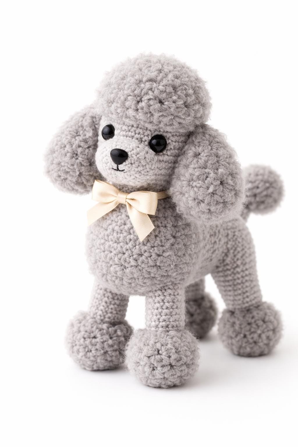 Custom Crochet Poodle Plush, Personalized Pet Memorial Gift
